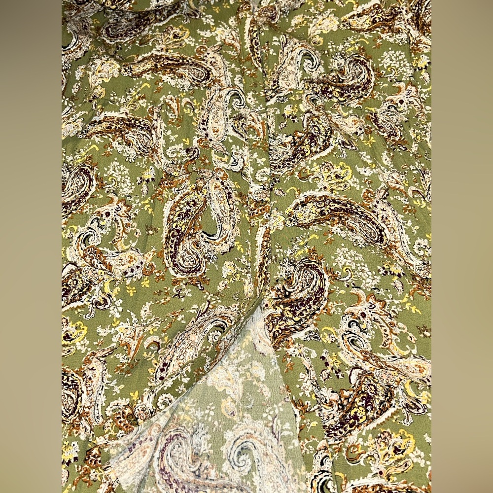 mellóday paisley cinched style peasant tunic mid sleeve women’s top - Picture 9 of 11
